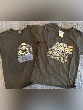 Kids Star Wars 4T Graphic Tee Bundle - Millennium Falcon & Stormtrooper